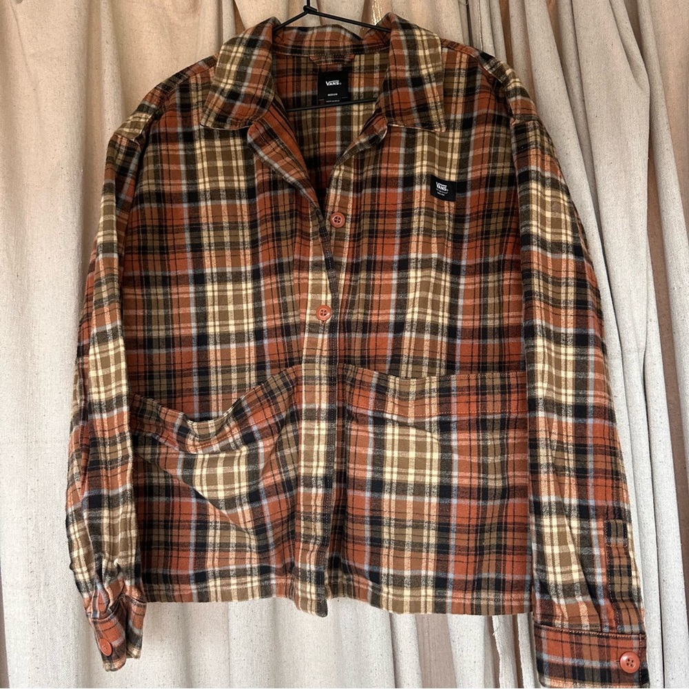 SOLD Vans Brown and Orange Lightweight Shirt Jacket